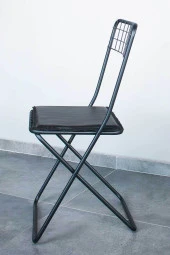 VIANEM Dörtlü Portatif Katlanır Tel Sandalye Mutfak Sandalyesi Kamp Sandalyesi thumbnail 3