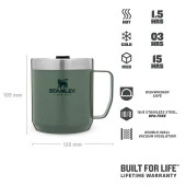 The Legendary Camp Mug Kapaklı Termos Bardak 0.35L 12oz - Hammertone Green - 3