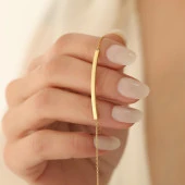 925 Ayar Gümüş İnce Bar Bileklik - 3mm - 3