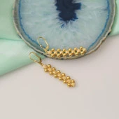 925 Ayar Gümüş Top Detaylı Sallantı Küpe thumbnail 4