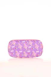 Kaukko Kalem Çantası Kıds 3 Bölmeli Aynalı-Taşlı Flamıngo L8137 thumbnail 3