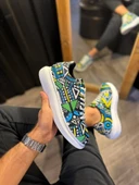 Yüksek Taban Renkli Baskılı Günlük Ayakkabı 046 Sarı (Beyaz Taban) - 2