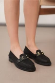 Feles Toka Detaylı Triko Loafer Kadın Babet Ayakkabı thumbnail 8