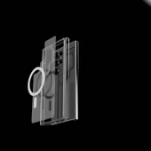 Samsung Galaxy S24 Ultra Kılıf Magsafe Şarj Özellikli Şeffaf Sert PC Embos Kapak thumbnail 9