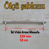 Prade 320 mm Krom Kulp Metal Mobilya Çekmece Mutfak Dolap Kapak Kulpları Kulbu Dolabı Kulpu thumbnail 2
