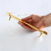 Prade 192 mm Gold Altın Metal Kulp Çekmece Mobilya Mutfak Dolap Kapak Kulpları Dolabı Kulbu Kulpu thumbnail 3