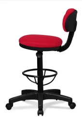 Bar Sandalyesi Sırtlı Beratta Model Kırmızı - 1