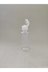 100 Adet 20 ml Şeffaf Fliptop Kapaklı Kolonya, Dezenfektan, Likit Şişesi - 2