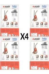 ETİCARETARENA 4 PAKET 20 ADET Arçelik S 6300 Süpürge Modeli Toz Torbası Tt635 - 1