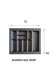 55x49 Eco Lüks Modüler Kaşıklık Royaleks-20354 - 1