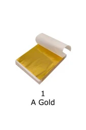 Varak Kaplama Yaprak Metalik Folyo İmitasyon 9x9cm 10lu Paket 1 A Gold R5799F-1 - 1