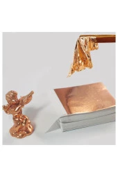 Varak Kaplama Yaprak Metalik Folyo İmitasyon 9x9cm 10lu Paket 1 A Gold R5799F-1 - 4