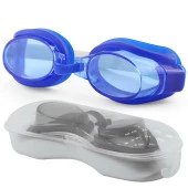 Yüzücü Gözlüğü Kutulu Ayarlanabilir Havuz Deniz Yüzme Gözlüğü Standart Çocuk-Yetişkin Mavi 1300 thumbnail 1