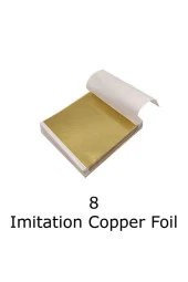 Varak Kaplama Yaprak Metalik Folyo İmitasyon 9x9cm 10lu Paket 8 Imitation Copper R5799F-8 - 1