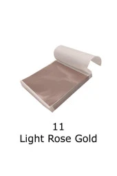 Varak Kaplama Yaprak Metalik Folyo İmitasyon 9x9cm 10lu Paket 11 Light Rose Gold R5799F-11 - 1