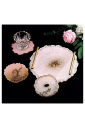 Varak Kaplama Yaprak Metalik Folyo İmitasyon 9x9cm 10lu Paket 12 Champagne Silver R5799F-12 - 9