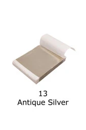 Varak Kaplama Yaprak Metalik Folyo 9x9cm 10lu Paket 13 Antique Silver R5799F-13 - 1