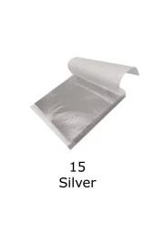 Varak Kaplama Yaprak Metalik Folyo 9x9cm 10lu Paket 15 Silver R5799F-15 - 1