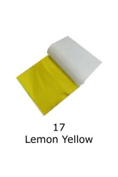 Varak Kaplama Yaprak Metalik Folyo 9x9cm 10lu 17 Lemon Yellow R5799F-17 - 1