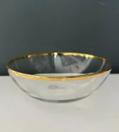 DECORİUM CAM KASE 17 CM DALIA ALTIN M04469 - 1