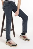 Erkek Mavi Slim Fit Likralı Jean Kot Pantolon 1121 - 5