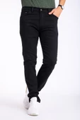 Erkek Denim Siyah Slim Fit  Likralı Dar Kot Jean Pantolon 2130 - 4