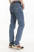 Erkek Denim Regular Fit Rahat Kalp Normal Bel Düz Paça Likralı Kot Pantolon 95505 Açık Mavi - 4