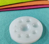 Kolye Reçine Epoksi,Mum,Sabun ve Beton Kalıbı - Minik Yuvarlaklar -Kod:09 - 1