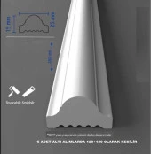 Renkli Duvarlar Boyanabilir Dekoratif PVC Duvar Çıtası 2.5 Cm 1 Boy 240 Cm Duvar Süsleri Koridor Salon Çıta Tasarım - 1
