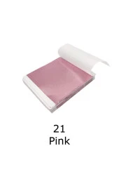 Varak Kaplama Yaprak Metalik Folyo 9x9cm 10lu 21 Pink R5799F-21 - 1