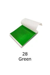 Varak Kaplama Yaprak Metalik Folyo 9x9cm 10lu 28 Green R5799F-28 - 1