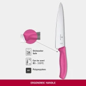 Victorinox 19cm Doğrama Bıçağı 6.8006.19L5B Pembe - 5