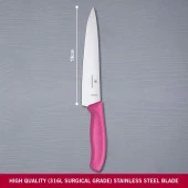 Victorinox 19cm Doğrama Bıçağı 6.8006.19L5B Pembe - 6
