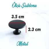 Daire Kulp Düğme Mat Siyah Mobilya Mutfak Dolabı Çekmece Dolap Kulpları Kapak Kulpu Kulb Metal thumbnail 3