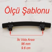 Alparslan 96 Mm (SERT PLASTİK) Siyah Çekmece Mobilya Mutfak Dolap Kulbu Kulpu Kulpları 10 Adet - 2