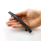 Alparslan 96 Mm (SERT PLASTİK) Siyah Çekmece Mobilya Mutfak Dolap Kulbu Kulpu Kulpları 10 Adet - 3