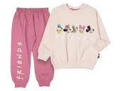 Bisiklet Yaka Uzun Kollu Minnie Mouse Baskılı Kız Çocuk Sweatshirt ve Eşofman Alt 2'li Takım - 1