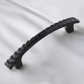 Ihlara 96 mm Kulp Sert Plastik Siyah Çekmece Mobilya Mutfak Dolap Kulbu Kulpu Kulpları 10 ADET - 4