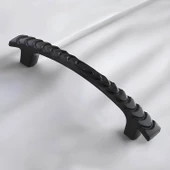 Ihlara 96 mm Kulp Sert Plastik Siyah Çekmece Mobilya Mutfak Dolap Kulbu Kulpu Kulpları 10 ADET - 5