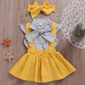 MODAVALS DOKUMA SLOPET POPLIN GÖMLEK & BANDANALI KIZ ÇOCUK SLOPET KOMBİN - 1