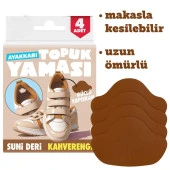 Ayakkabı Topuk Yaması Ayakkabı Tamir Yaması Sunni deri Kendinden Yapışkanlı-KAHVERENGİ - 4