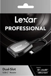 LEXAR LRW470U-RNHNG CARD READER PROFESSIONAL USB-C DUAL-SLOT READER SUPPORT SD AND MICROSD UHS-II CARDS - 1