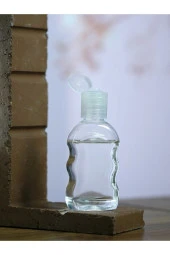 52 Adet 50 Ml Tırtıklı Boş Flip Top Kapaklı Kolonya - Dezenfektan Şişesi - 50 ml thumbnail 2