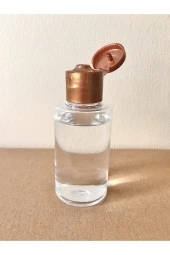 10 Adet 50ml Bronz Fliptop Kapak Om62 Dezenfektan Kolonya Parfüm Boş Şişesi - 50 ml - 2