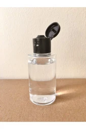 50 Adet 50 ml Siyah Fliptop Kapak Om62 Dezenfektan Kolonya Parfüm Boş Şişesi - 50 ml - 2