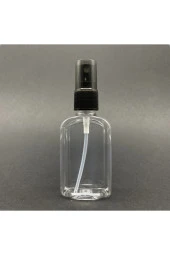 50 Cc Yassı Plastik Şişe - Siyah Spreyli - 50 Ml Spreyli Şişe 50 Adet thumbnail 1
