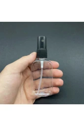 50 Cc Yassı Plastik Şişe - Siyah Spreyli - 50 Ml Spreyli Şişe 50 Adet thumbnail 2