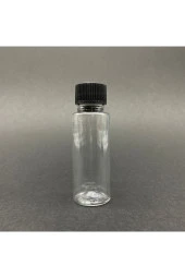30 Cc Plastik Şişe - Siyah Kapaklı - 30 Ml Kapaklı Pet Şişe 50 Adet thumbnail 1