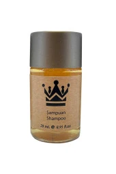 100 Adet Standart Otel Şampuanı Geniş Kapak Kraft 30 ml Silindir Şişe Tek Kullanımlık Kullan At thumbnail 1