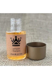 100 Adet Standart Otel Şampuanı Geniş Kapak Kraft 30 ml Silindir Şişe Tek Kullanımlık Kullan At thumbnail 2